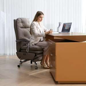 Ceo'su için lüks Modern ergonomik elektrikli sentetik deri masaj yaslanma yönetici ofis koltuğu - Product Image 3