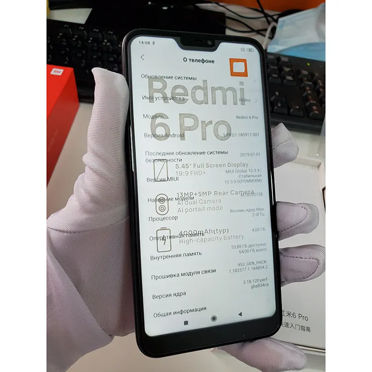 High Quality Mobile Phone Original Refurbished Phone For Xiaomi Mi A2 Lite (Redmi 6 Pro) 64GB 4GB RAM Used Smartphone