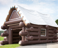 WINSUN Cabane de ski personnalisée Maison gonflable pour rebondir Location commerciale combinée en plein air pour enfants