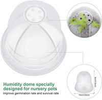 Pots de pépinière avec dôme en plastique souple et Transparent de 4 pouces, Pots de jardinage, conteneurs de plantation, tasses, jardinière, petit démarreur, démarrage des graines