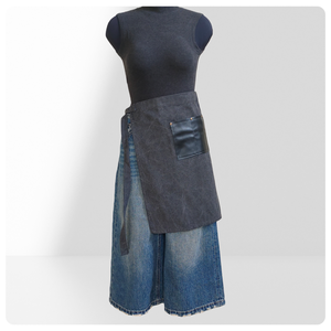Grembiule da Lavoro Riutilizzabile in Tela alla Moda, Mezzo Busto Senza Maniche, per Chef, Cameriere, Uomo e Donna, Nero, per Ristorante, <span class=keywords><strong>Cucina</strong></span> Occidentale, Caffetteria - Product Image 6