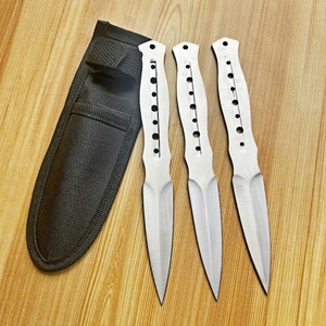 มีดต่อสู้ใบมีดตรงคุณภาพสูงทำจากเหล็กกล้าไร้สนิม 3 ใบมีด ด้ามจับเหล็กกล้าไร้สนิม รับผลิตตามแบบ OEM ปรับแต่งได้สำหรับงานอุตสาหกรรม DIY - Product Image 5