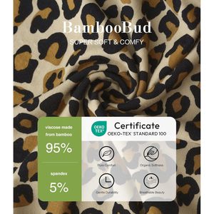 Body de Tirantes para Bebé Niña BambooBud, Estampado de Leopardo, con Volantes, sin Mangas, Traje de Verano de una Pieza para Bebés y Niñas Pequeñas - Product Image 3