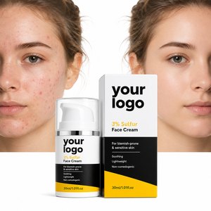 Crème de Soin Quotidienne Tendance : Améliore l'Acné, Apaise les Rougeurs, Équilibre le Sébum – Crème Visage au Soufre 3% et Acide Hyaluronique, Marque Privée - Product Image 2