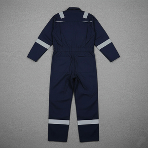 Overol de Trabajo Reflectante Rojo de Poliéster ANSI Clase 2 de Alta Visibilidad con Logotipo Personalizado OEM, Impermeable con LED Intermitente para Hombres en la Construcción - Product Image 2