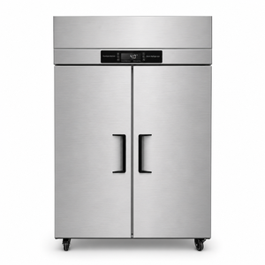 Refrigerador Comercial Vertical de 2 Puertas de Acero Inoxidable, Enfriador para Cocina de Restaurante con Gran Capacidad - Product Image 1
