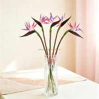 Fleur artificielle Strelitzia (Oiseau de paradis) faite à la main, aspect réaliste en PU, pour mariage et décoration intérieure