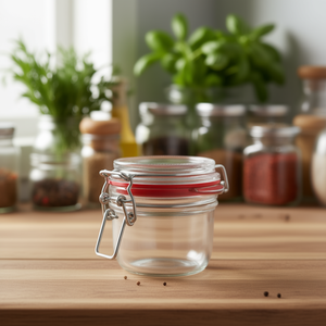Juego de 24 Frascos de Vidrio Redondos con Cierre de Alambre para Almacenamiento - Product Image 3
