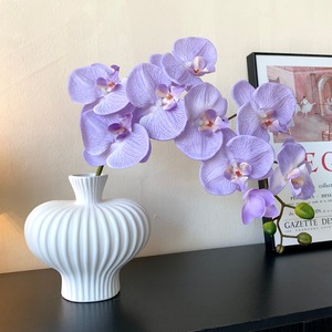 Orchidée Phalaenopsis Artificielle Muyu Chronicles à 9 Têtes, Composition Florale en Soie pour Vase, Décoration de Mariage et d'Intérieur - Product Image 1