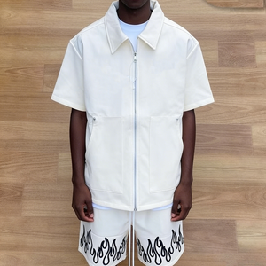 Мужской спортивный костюм из 2 предметов: шорты-карго на молнии с индивидуальным логотипом и поло-рубашка - Product Image 1