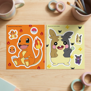 For DIY <b>Diamond</b> <b>Painting</b> Sticker Kit 2 Sheets Charmander Morpeko 5D Rhinestone Cubic Deco Self-adhesive Home Decoration Kids - Product Image 2