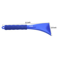 Pelle à glace avec logo personnalisé pour voiture avec couvercle en éponge EVA et manche court en plastique Outils de nettoyage d'hiver pour voiture