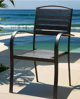 Chaise longue d'extérieur moderne en acier au carbone pour salon, cour, parc, jardin, balcon, cafés, salons de thé, restaurants