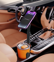 Support magnétique de téléphone pour voiture avec base réglable pour iPhone – Fixation mobile pour voiture
