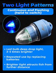 Lampeggiatore subacqueo a LED con doppia modalità e profondità di 3000 piedi per pesce spada e tonno - Product Image 3