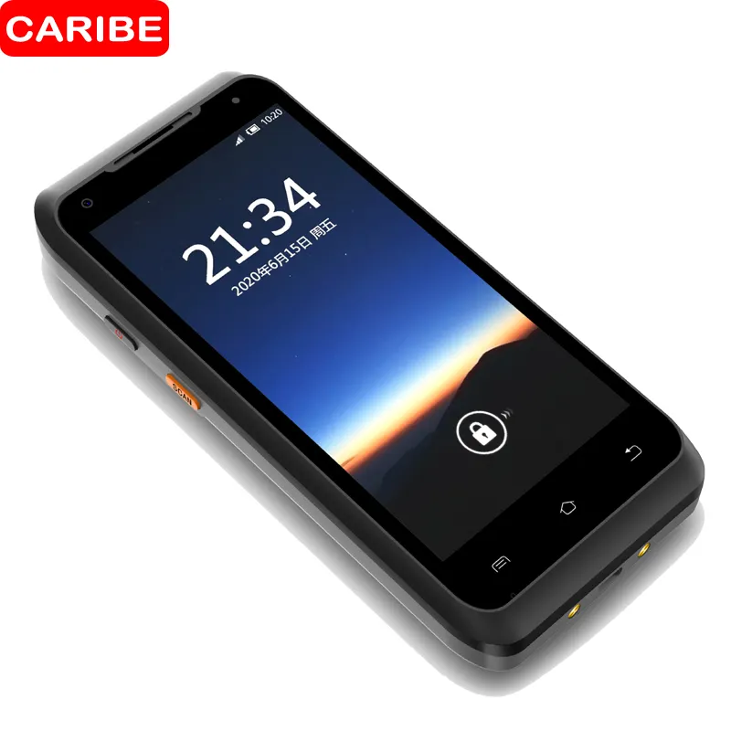 CARIBE 5.5 inç dokunmatik ekran envanter el ile sağlam Android PDA 1D 2D barkod tarayıcı