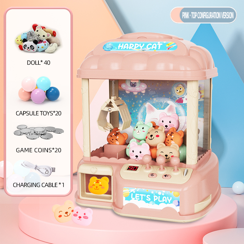 Machine rose+40 poupées+20 balles+20 pièces