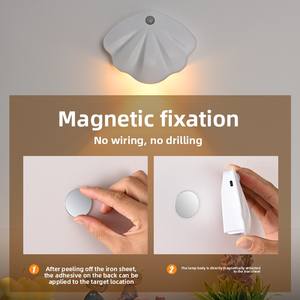 Nuevas Lámparas de Pared Inalámbricas Magnéticas para Interiores, <span class=keywords><strong>Luz</strong></span> de Placa de Puerta Recargable, <span class=keywords><strong>Luz</strong></span> Nocturna LED Inteligente <span class=keywords><strong>con</strong></span> Sensor de <span class=keywords><strong>Movimiento</strong></span>, Moderna - Product Image 3