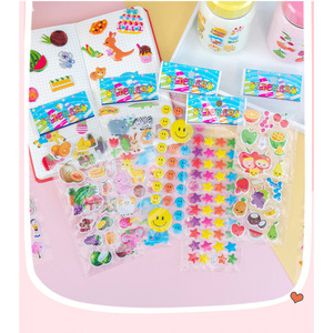 3D Cartoon <b>Stickers</b> Embossed PVC Kids <b>Reward</b> Bubble <b>Stickers</b> Promotional Gifts Durable Gloss Lamination - Product Image 2