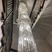 Moderne lustre en cristal d'éclairage pour la maison escalier