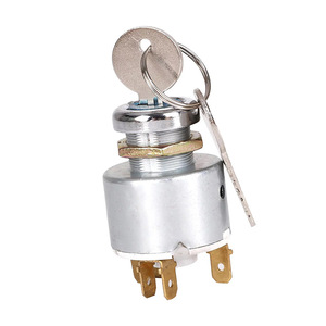 Interrupteur d'allumage de moto 12V avec clé, cylindre de verrouillage en métal pour motos, tracteurs, chariots élévateurs 956827 - Product Image 1
