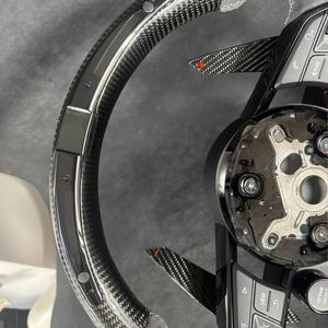 Volant en fibre de carbone pour voitures <span class=keywords><strong>Audi</strong></span> R8 <span class=keywords><strong>TT</strong></span> Mk2 <span class=keywords><strong>Mk3</strong></span> B8 <span class=keywords><strong>RS</strong></span> TTS Rs3 Rs6 RS5 RS7 A3 D3 A4 A5 A6 C6 A7 A8 A1 Q3 Q5 Q7 - Product Image 5