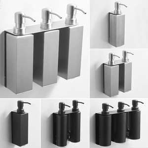 <span class=keywords><strong>Distributeur</strong></span> de savon <span class=keywords><strong>mural</strong></span> pour salle de bain d'hôtel, en acier inoxydable 304, <span class=keywords><strong>distributeur</strong></span> de désinfectant pour les mains et de <span class=keywords><strong>gel</strong></span> <span class=keywords><strong>douche</strong></span>, couleur noire - Product Image 4