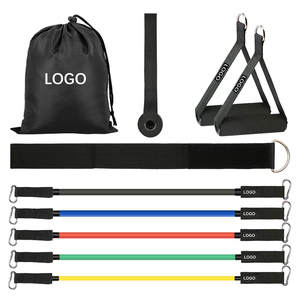 <span class=keywords><strong>5</strong></span> Mức Độ Nặng Có Thể Điều Chỉnh Tập Thể Dục Tập Thể Dục Đàn Hồi 11Pcs TPE Resistance Bands Ống Set Home Tập Thể Dục Cho Nam Giới Và Phụ Nữ - Product Image 3