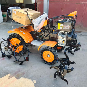 Mini Tractor <span class=keywords><strong>con</strong></span> Rotocultor, Herramientas Agrícolas para Campos Secos y Arrozales, Multimotocultor <span class=keywords><strong>con</strong></span> <span class=keywords><strong>Remolque</strong></span>, Cultivadores de Suelo - Product Image 4