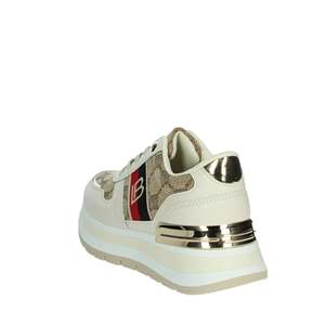 Sneakers con plateau spesso beige in pelle sintetica allacciate da donna Laura Biagiotti, ammortizzate - Product Image 2