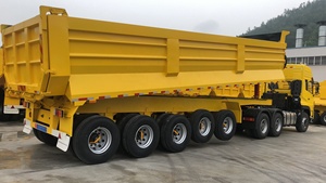 EAST Heavy Duty 40ft 5 ejes 100 toneladas 150 toneladas 200t transporte de piedra equipo de inclinación semirremolque volquete - Product Image 2