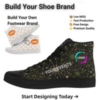 Chaussures décontractées classiques en toile pour hommes, avec design artistique personnalisé par le fabricant de chaussures, idéales pour le sport, la marche et les sneakers montantes.