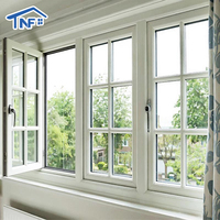 Ventanas Modernas de Aluminio con Doble Acristalamiento y Vidrio Low-E Resistentes a Huracanes, Ventanas Francesas Abatibles