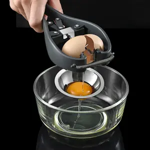 Stainless Steel 304 Egg Separator Automatic Egg White Separator Tool Handheld Eggshell Cutter Creative Kitchen Gadget Tool