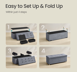 Modern Custom Velvet Folding <strong>Storage</strong> <strong>Bench</strong> <strong>with</strong> Handy <strong>Basket</strong> Footstool Living Room Furniture Ottoman Direct Factory Supply - Product Image 2