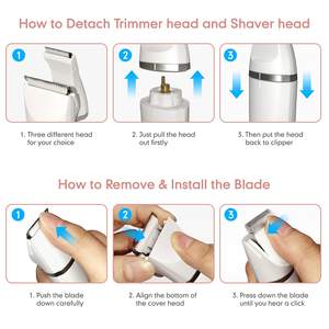 Herramienta <span class=keywords><strong>de</strong></span> Aseo para Mascotas <span class=keywords><strong>de</strong></span> Bajo Ruido, Recargable, Ecológica, <span class=keywords><strong>de</strong></span> Plástico, Acero Inoxidable y Cerámica, con Voltaje <span class=keywords><strong>Universal</strong></span>, para Cortar el Pelo <span class=keywords><strong>de</strong></span> Perros - Product Image 5