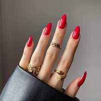 24 faux ongles ronds courts de couleur unie, style simple et minimaliste, en acrylique à presser, ongles artificiels 2129