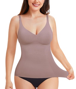 Femmes de haute qualité lisse col en V Shaper Camisole meilleur gilet de Compression contrôle du ventre Shaper <span class=keywords><strong>haut</strong></span> enveloppement taille moulante shapewear - Product Image 4