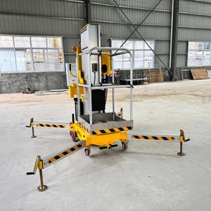 खुरदुरे इलाके के लिए 10 मीटर मस्तूल इलेक्ट्रिक लिफ्ट प्लेटफॉर्म 4-व्यक्ति क्षमता 0.4 2030 मिमी व्हीलबेस 0.41 मीटर ग्राउंड क्लियरेंस - Product Image 5