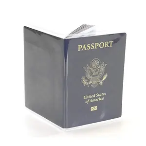 새로운 예방 접종 증명서 및 여권 및 백신 카드 홀더를위한 투명한 PVC 재료 보호 커버