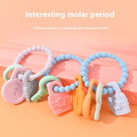 TAZE Anneau de dentition et jouet de confort en silicone souple de qualité alimentaire pour bébé, en forme de fleur et d'anneau, biologique, à faire soi-même, pour MII171
