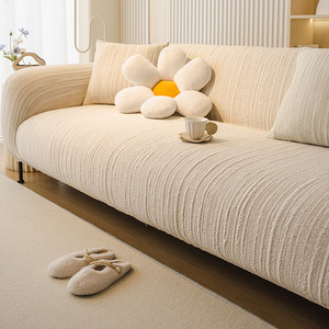 Funda de sofá de cobertura completa, elástica, de una pieza, antideslizante, antiarañazos para gatos, para sala de estar, dormitorio, tela chenilla - Product Image 4