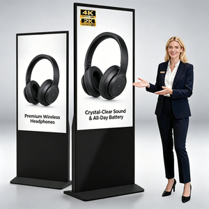 Affichage numérique sur pied, faible consommation, fonctionnement 24h/24, pour immeuble de bureaux, écran d'affichage public, respectueux de l'environnement - Product Image 1