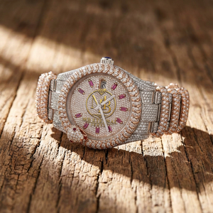 Luxury Unisex Men's Diamond Moissanite Encrusted Alloy <b>Case</b> 41mm Dial Sapphire Crystal ETA Quartz <b>Watch</b> Buckle Analog-Digital - Product Image 5