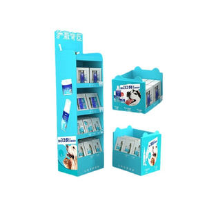 Estante de exhibición de supermercado, bandeja apilable de cartón, soporte de exhibición para botellas de agua, jugos de frutas, PDQ, promociones de exhibición - Product Image 1