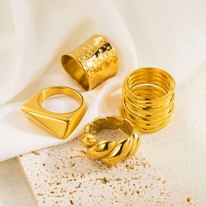 Stainless Steel <b>Rings</b> Geometric Punk Style for Men Woman Irregular <b>Finger</b> <b>Ring</b> Daily Wear Fashion Jewelry - Product Image 1