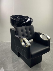 Cama de Lavado de Cabello de Cerámica Moderna y Sencilla, en Oferta, para Salón de Belleza y Barbería, con Funciones Semi-reclinables y de Lavado con Agua - Product Image 2
