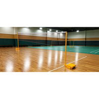 Poteau de filet de badminton lesté professionnel pour entraînement et compétition, avec base en acier durable, pour équipement de gymnase