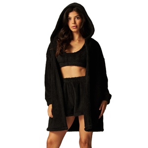 Conjuntos de Ropa de Salón de Lujo de 1 Pieza para Mujer, Cómodos y de Alta Calidad, Tallas Grandes, <span class=keywords><strong>Pijamas</strong></span> Tipo Teddy, Material de Felpa para Otoño, Combinación Perfecta - Product Image 1