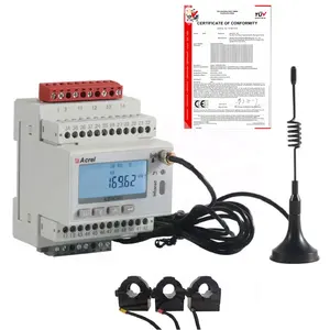 ADW300W/U akıllı metre elektrik kesintisi alarmı, 2DI/2DO IOT kablosuz üç fazlı LCD ekran